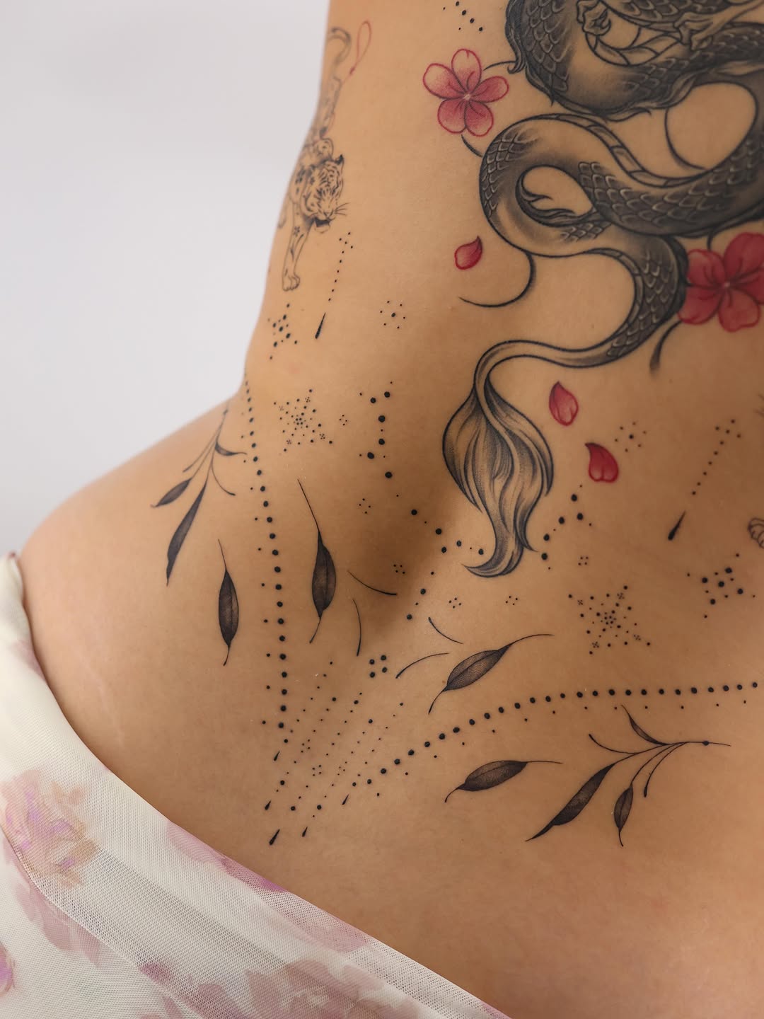 Tattoo by @dizon.ink — fine_line, dotwork