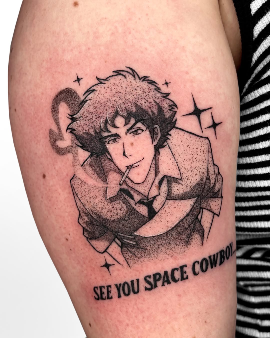 Tattoo by @ryu.inkz โ anime, black_and_grey