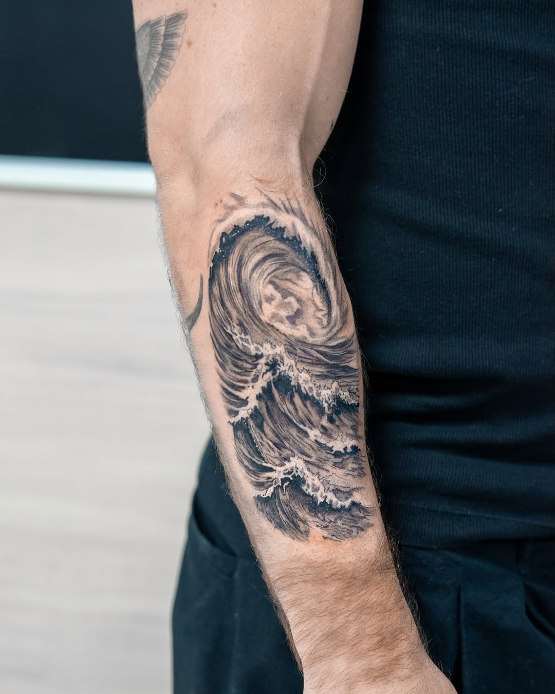Tattoo by @karl_thetattoo_plug — black_and_grey, realism