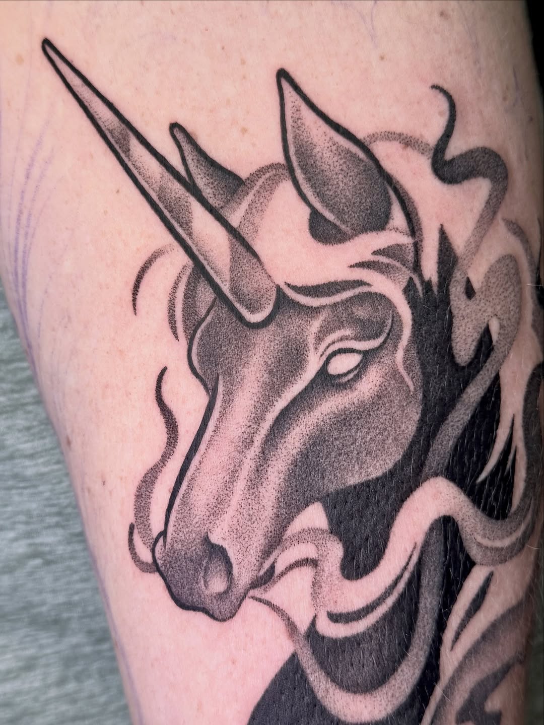 Tattoo by @taylor.inks — dotwork, illustrative