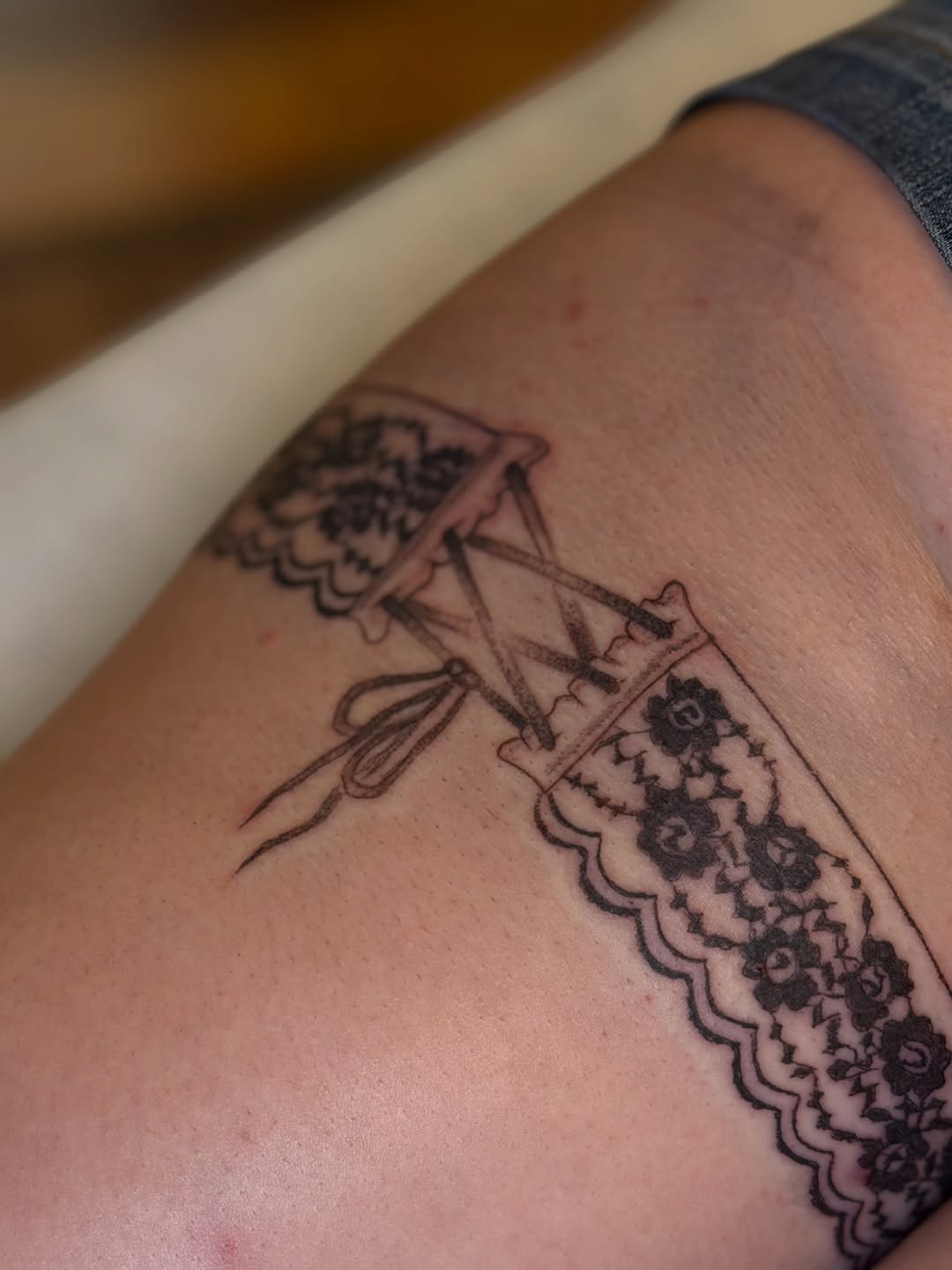 Tattoo by @maddacide — black_and_grey