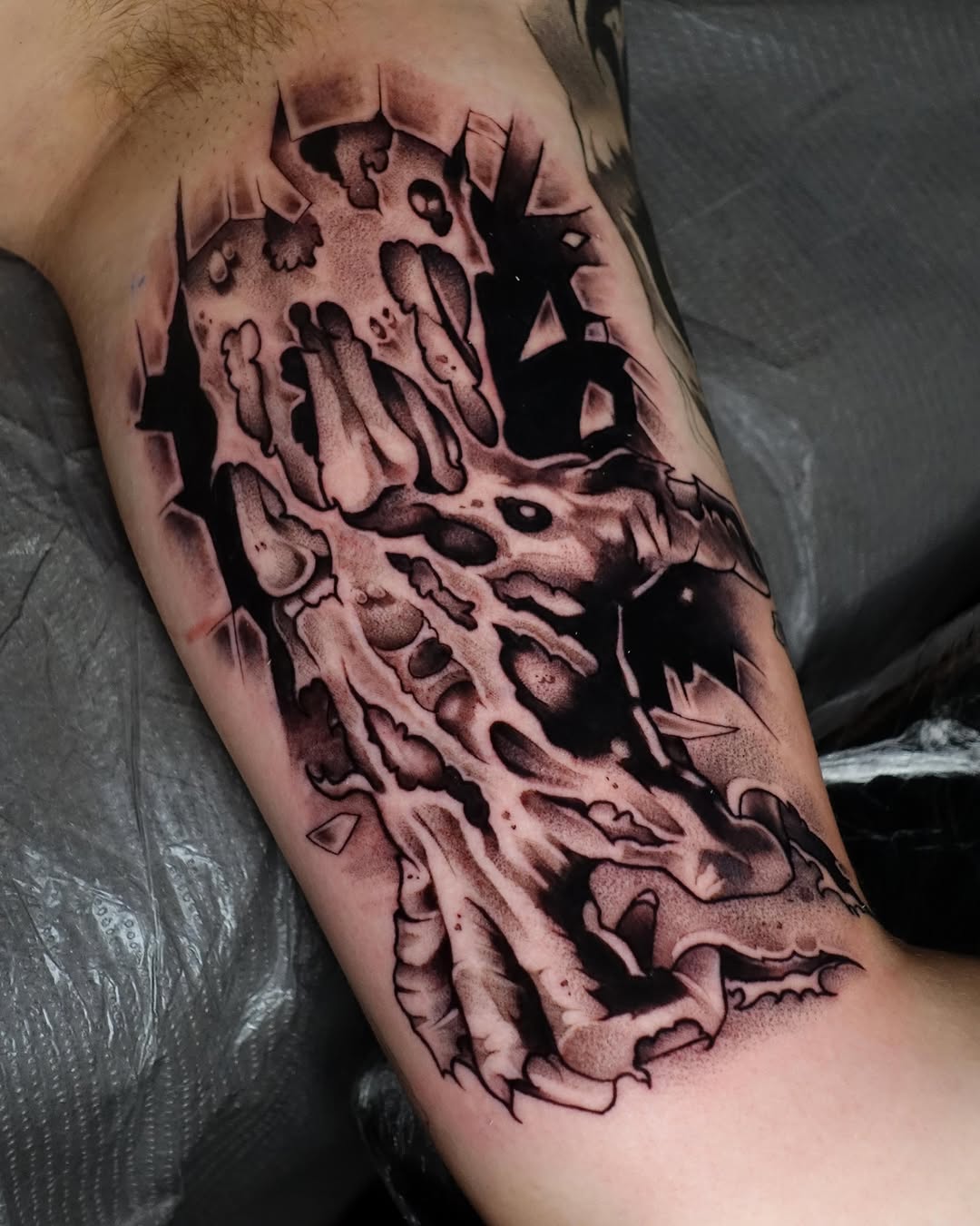Tattoo by @leperemael — black_and_grey, realism