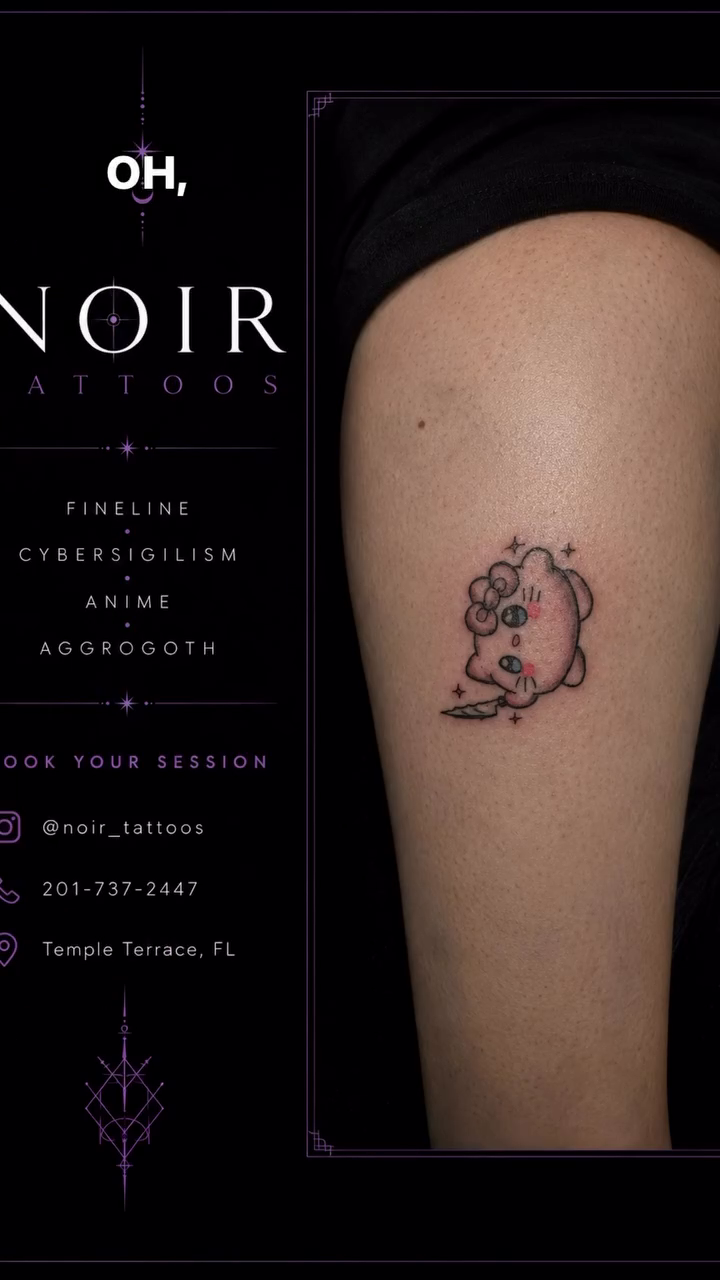 Tattoo by @noir__tattoos — fine_line, anime