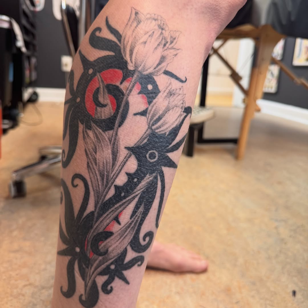 Tattoo by @max_aaron_tat2 — black_and_grey, ornamental