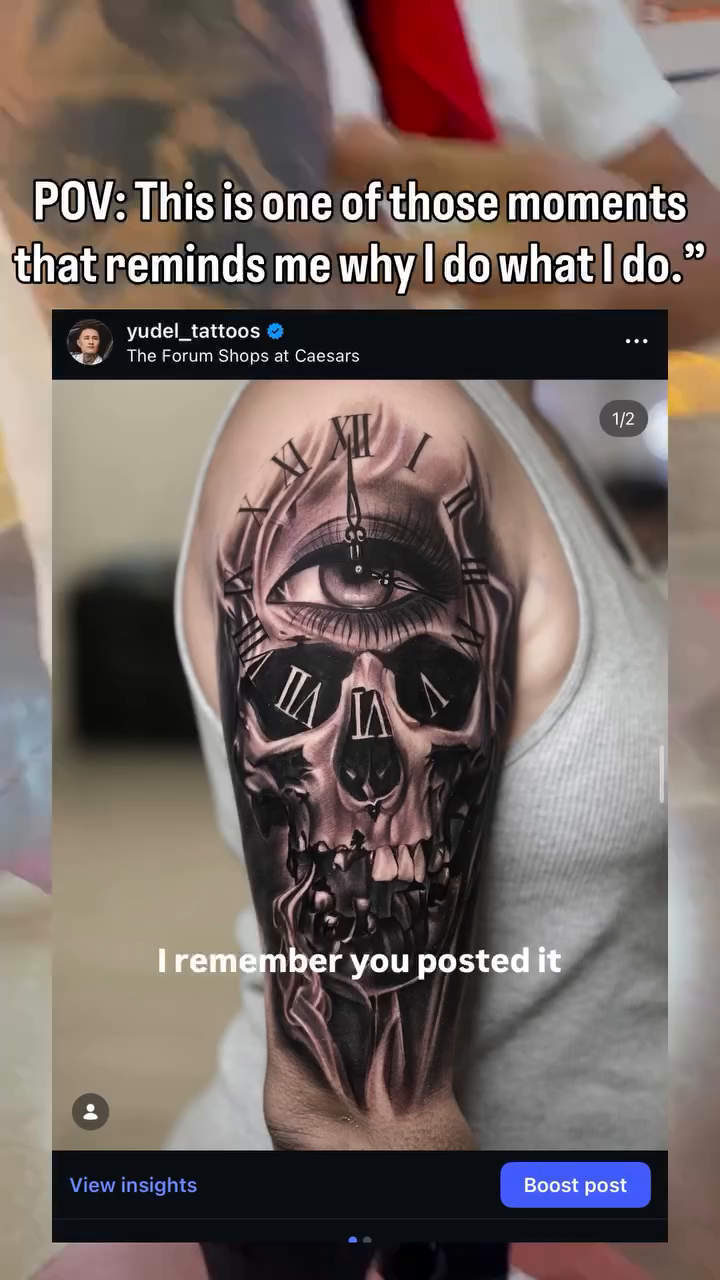 Tattoo by @yudel_tattoos — black_and_grey, realism