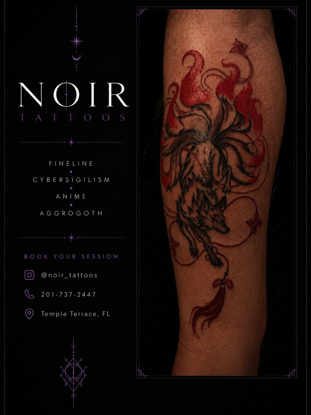 Tattoo by @noir__tattoos — anime, fine_line