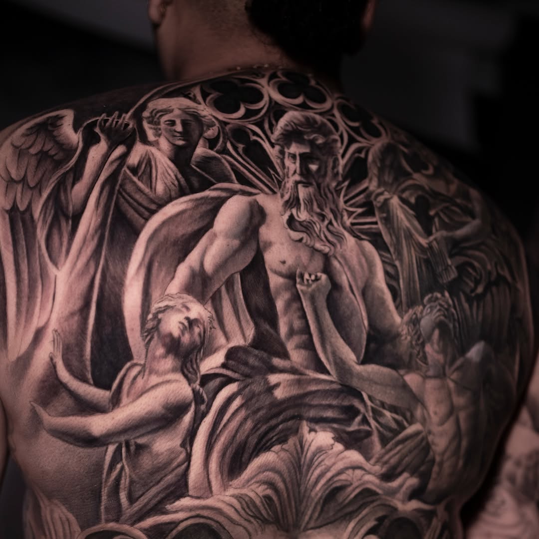 Tattoo by @andrea_fiorenza — realism, black_and_grey