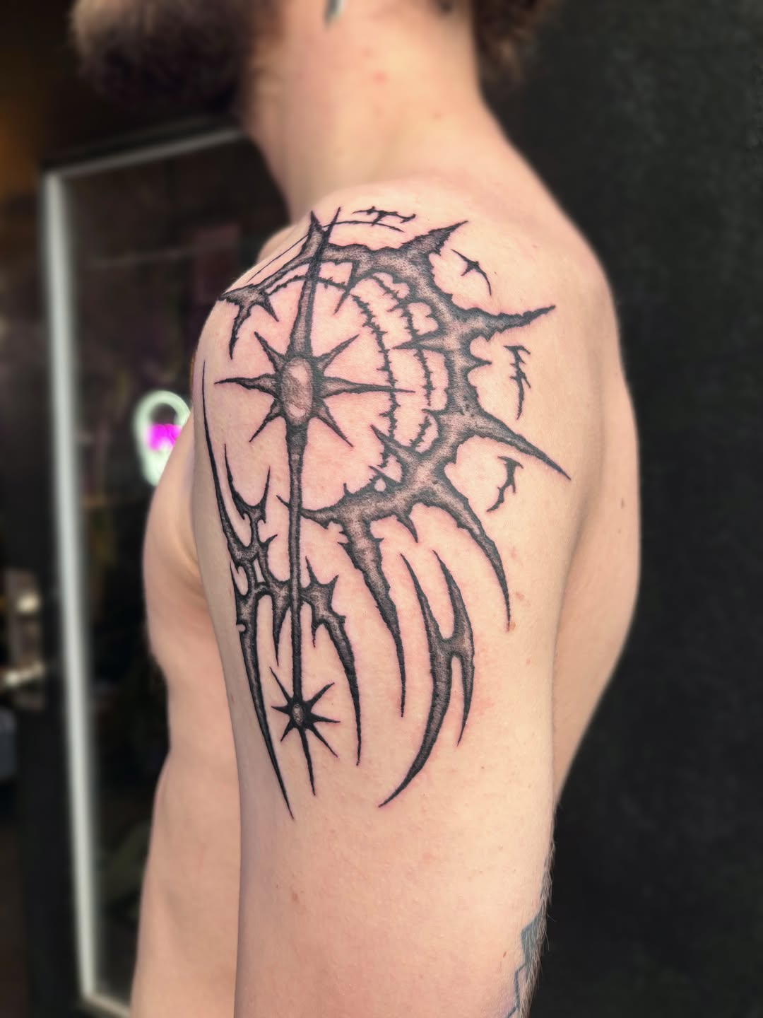 Tattoo by @cooperfckingtats — blackwork