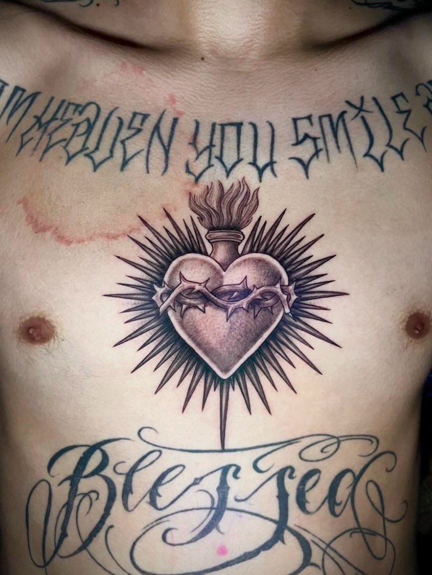 Tattoo by @mami_g_tat2z — black_and_grey, lettering_script