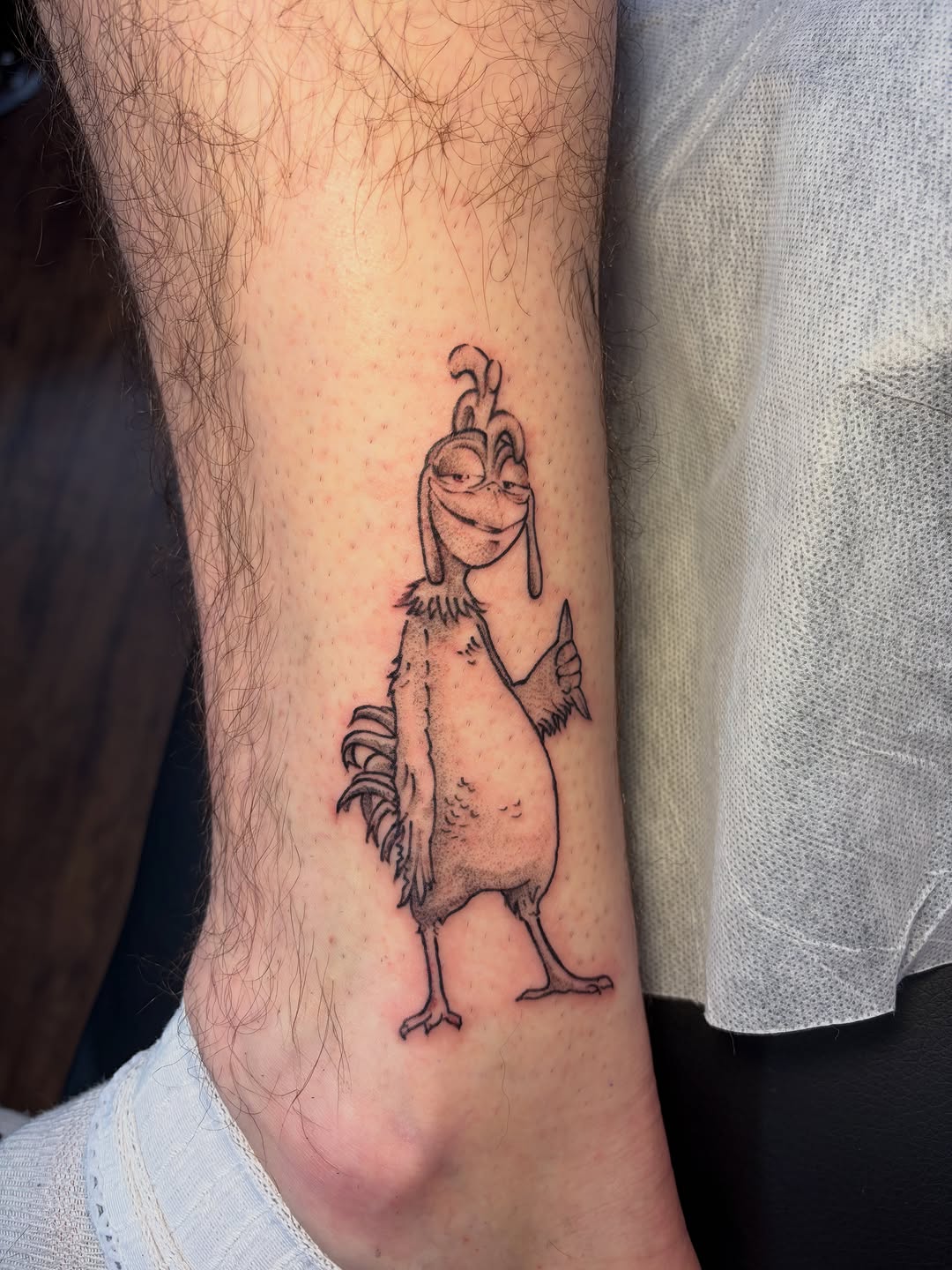 Tattoo by @mushypokes — illustrative