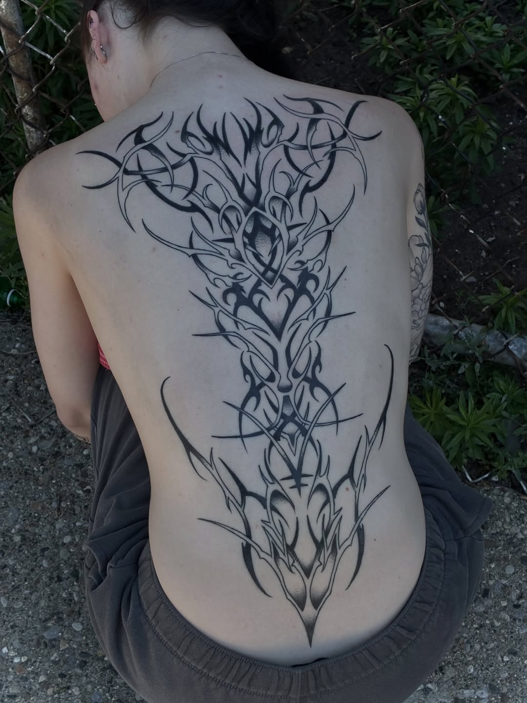 Tattoo by @fake.goth_ โ blackwork, tribal