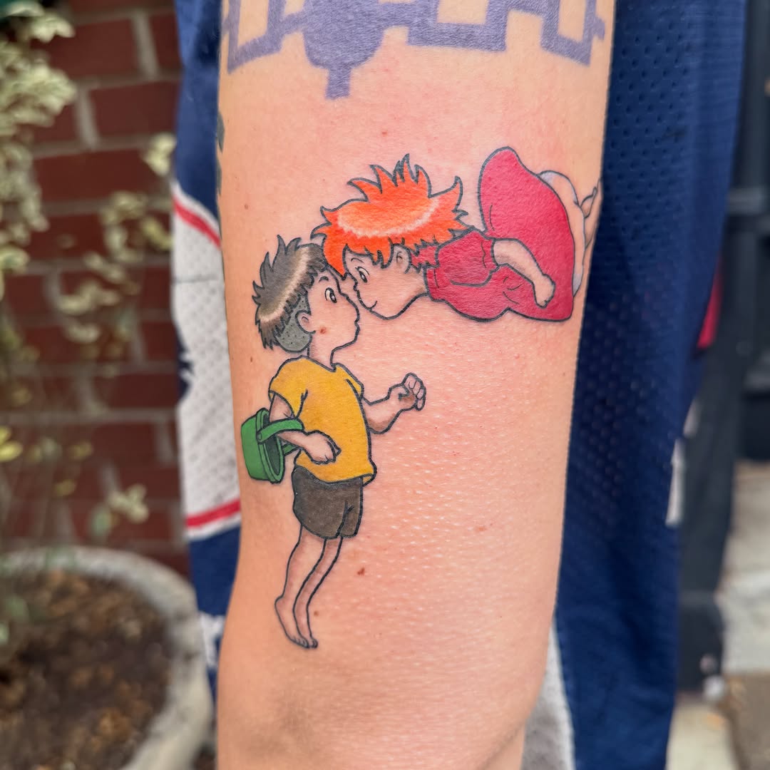 Tattoo by @lizglitztattoo — illustrative, anime