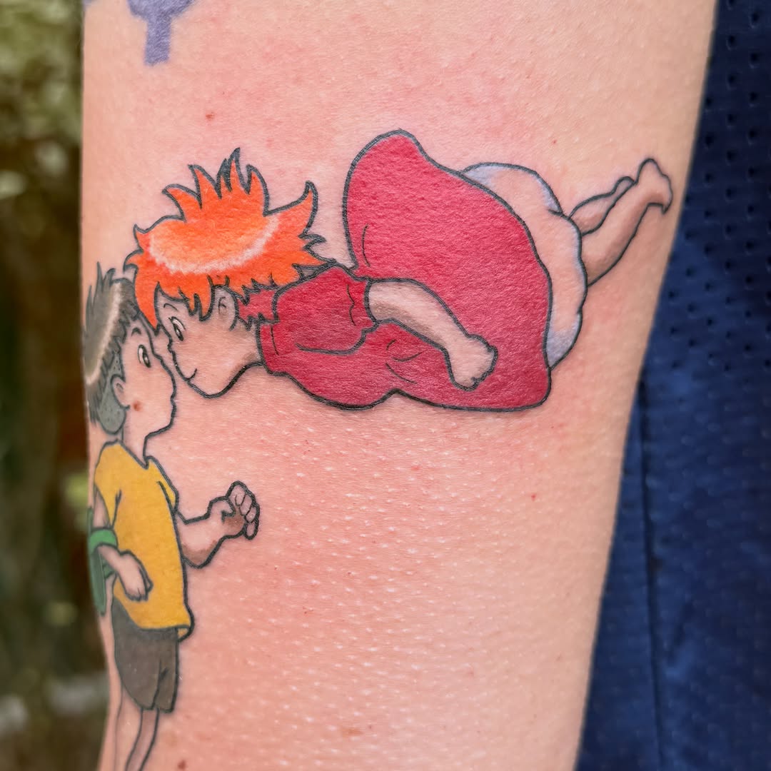 Tattoo by @lizglitztattoo — illustrative, anime