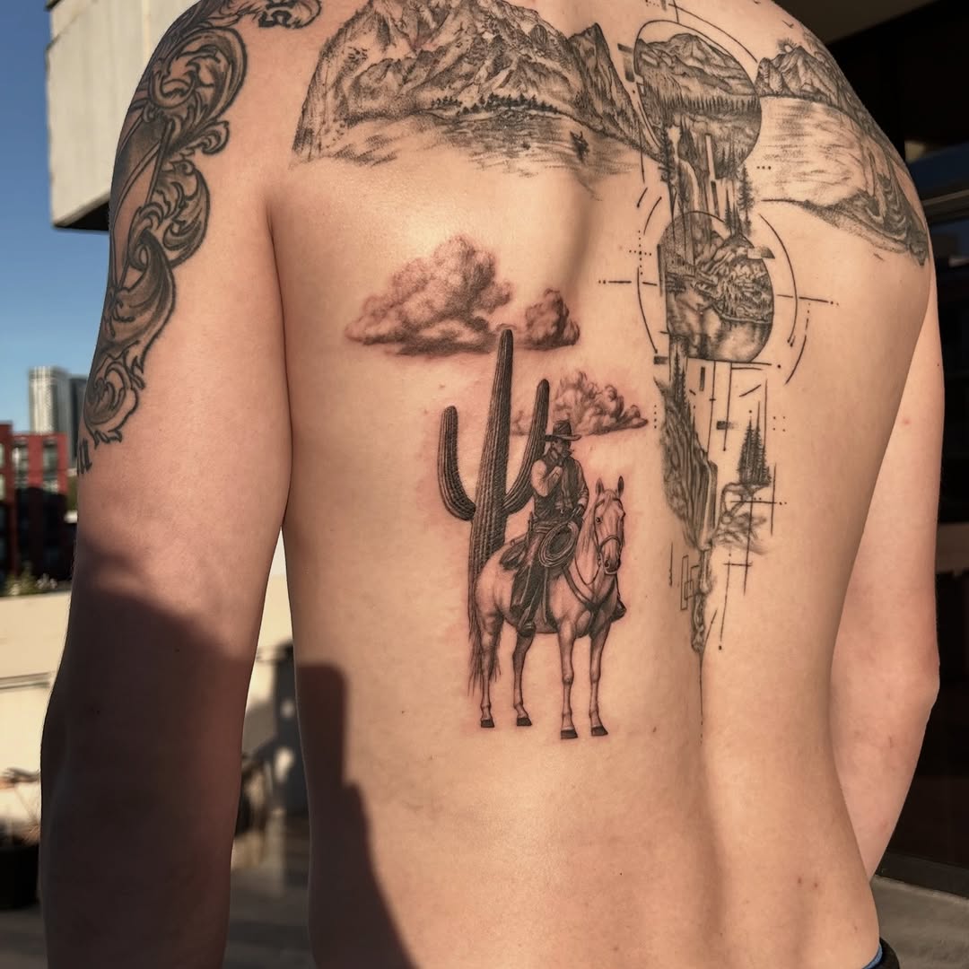 Tattoo by @long.tea_tattooer — black_and_grey