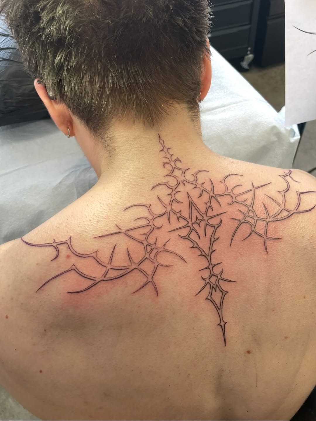Tattoo by @tattoo.tokki — blackwork, geometric