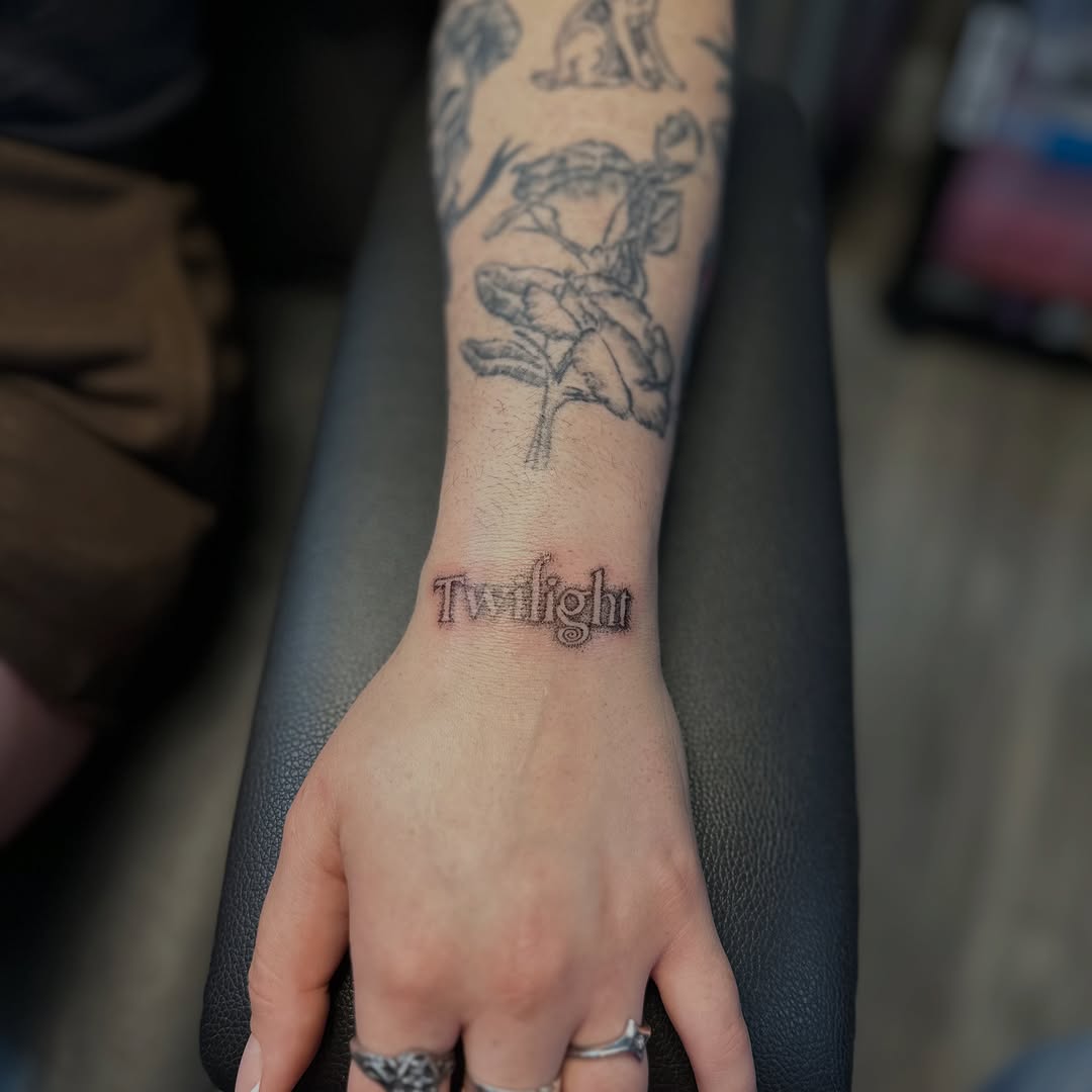 Tattoo by @dead_girl_tattoos — lettering_script, fine_line