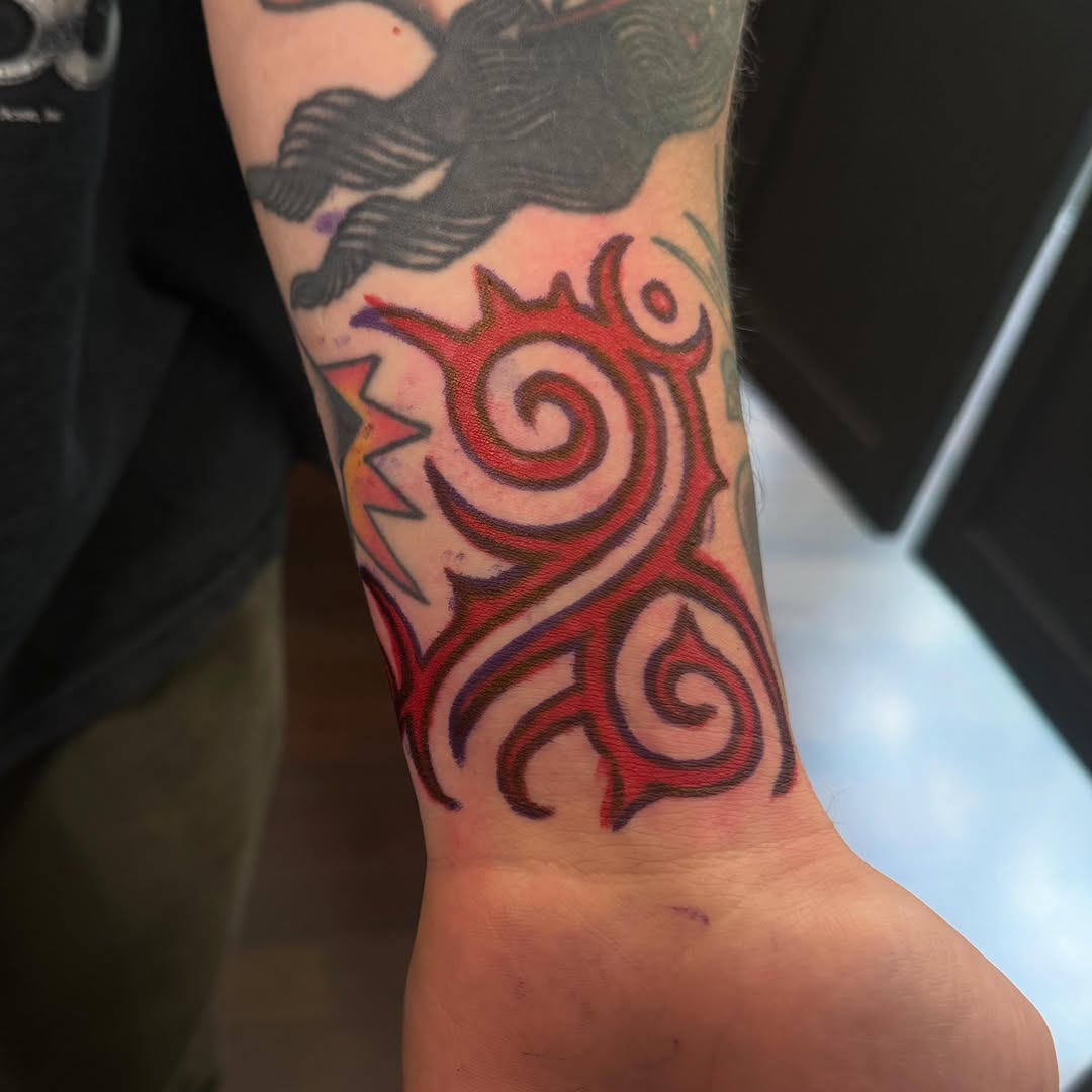 Tattoo by @louisetattooer — tribal, illustrative