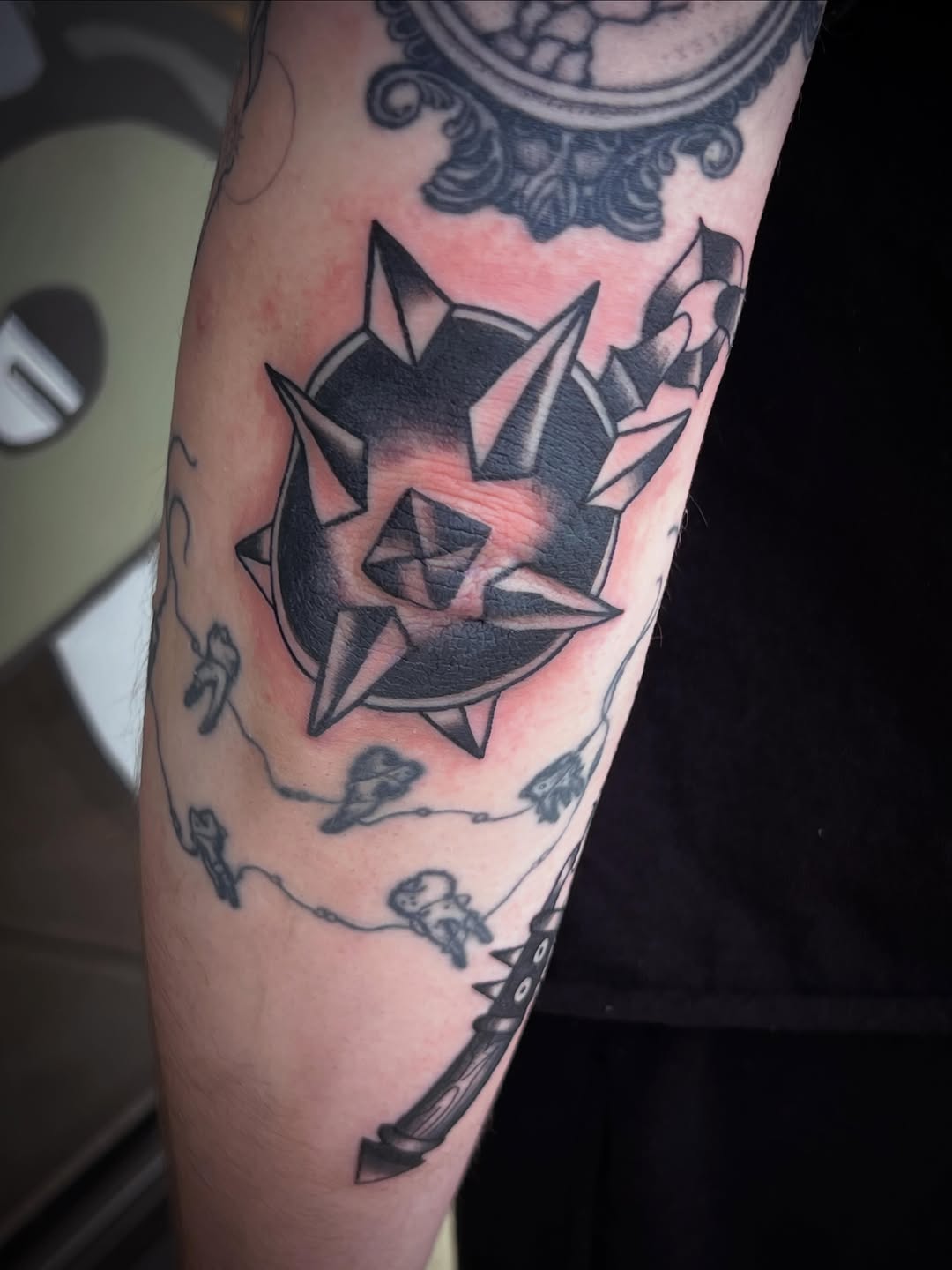 Tattoo by @necromandymods โ blackwork, neo_traditional