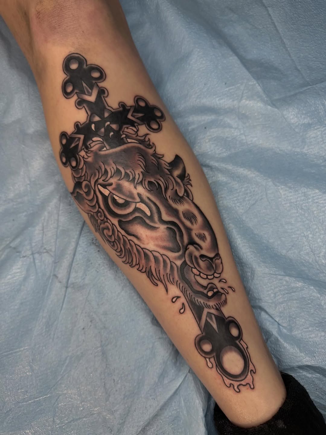 Tattoo by @stephen.reaves.92 — blackwork, illustrative