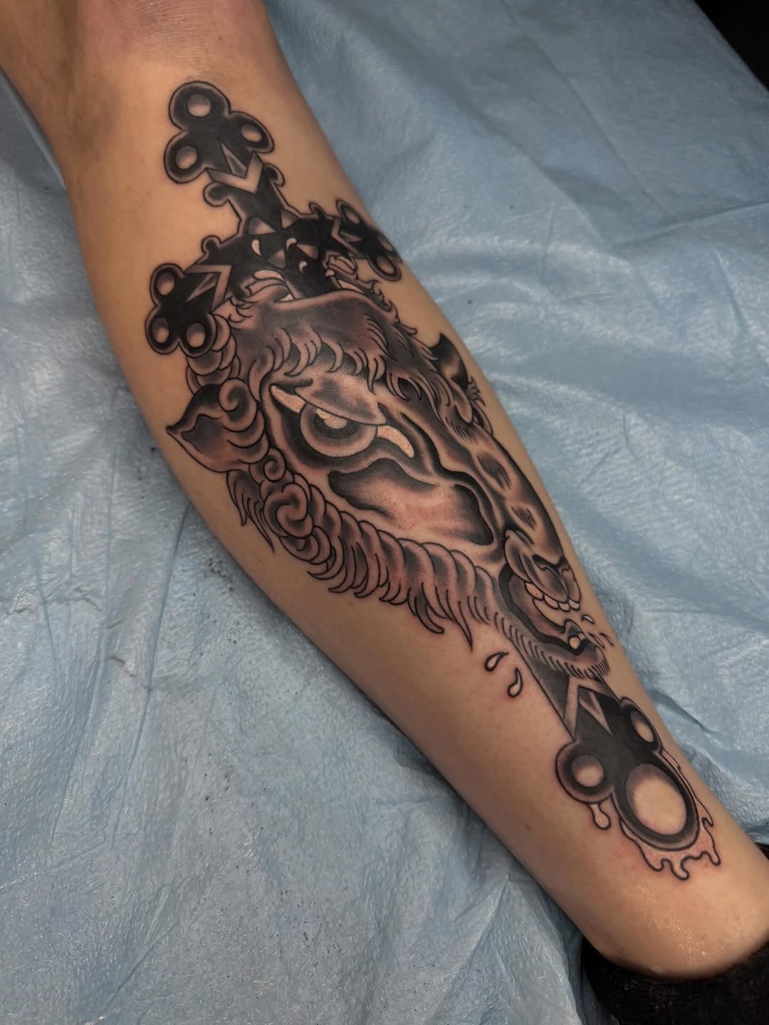 Tattoo by @stephen.reaves.92 — blackwork, illustrative