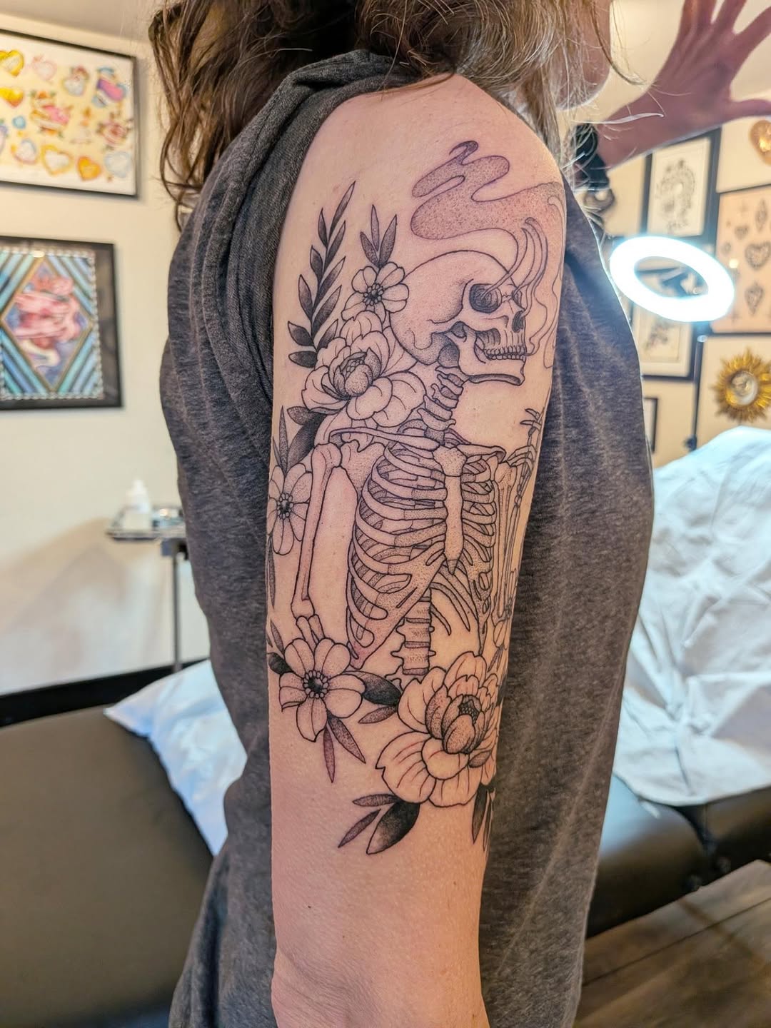 Tattoo by @leah.g.tattoos — fine_line, black_and_grey