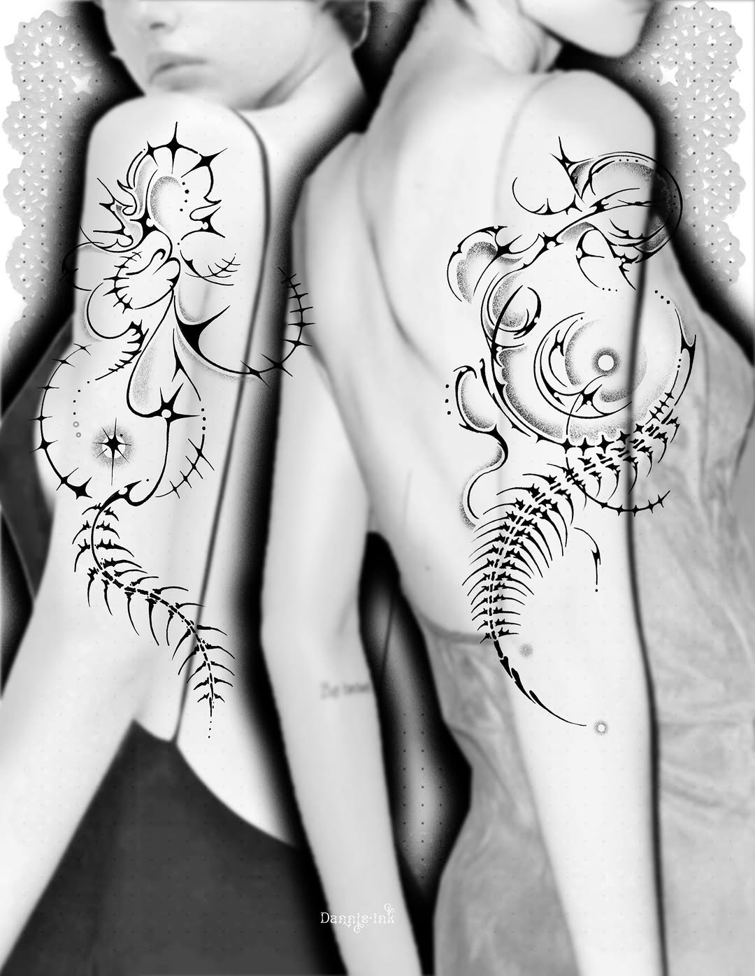 Tattoo by @black.chocol — blackwork, ornamental