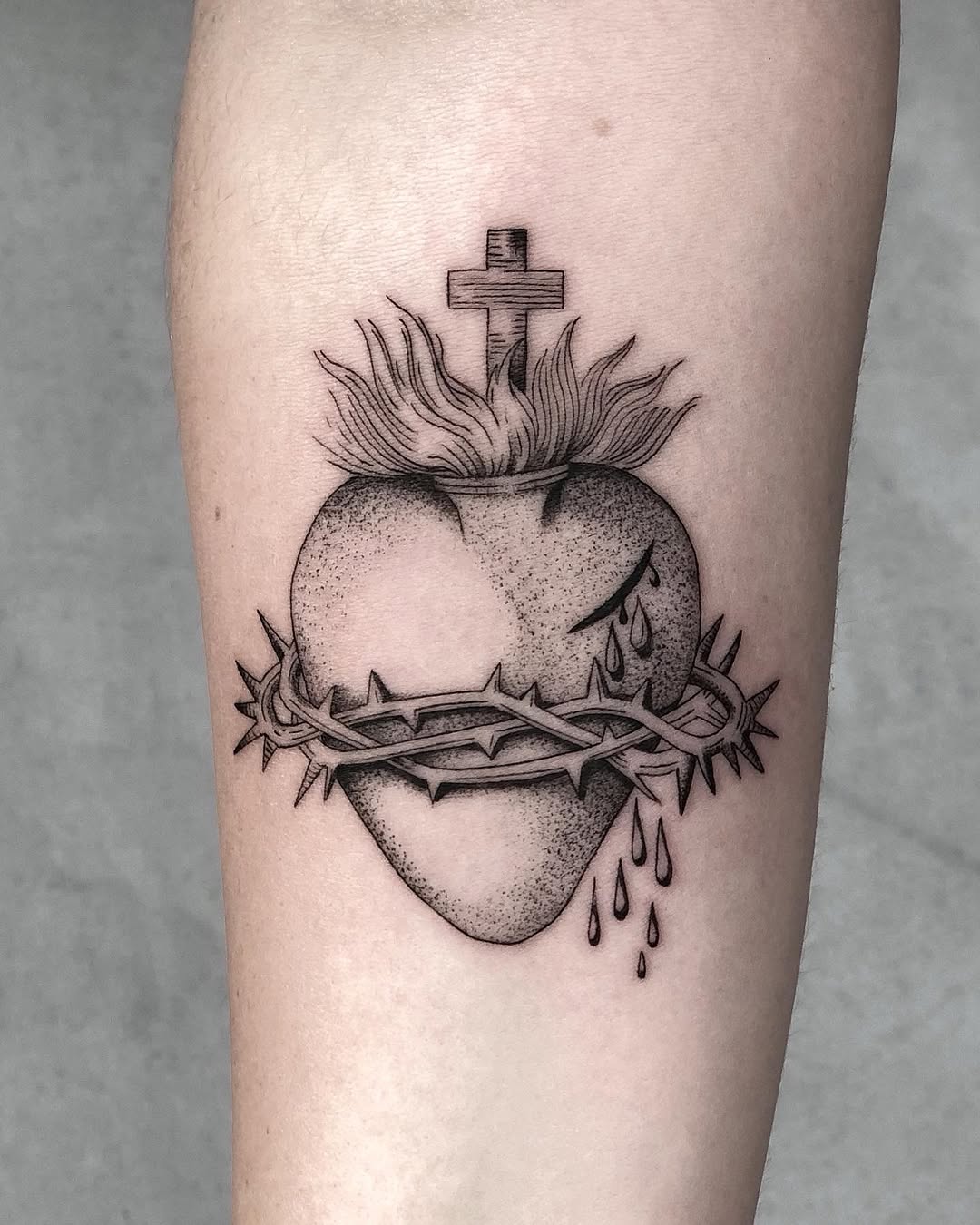 Tattoo by @godlikeadog โ black_and_grey, chicano