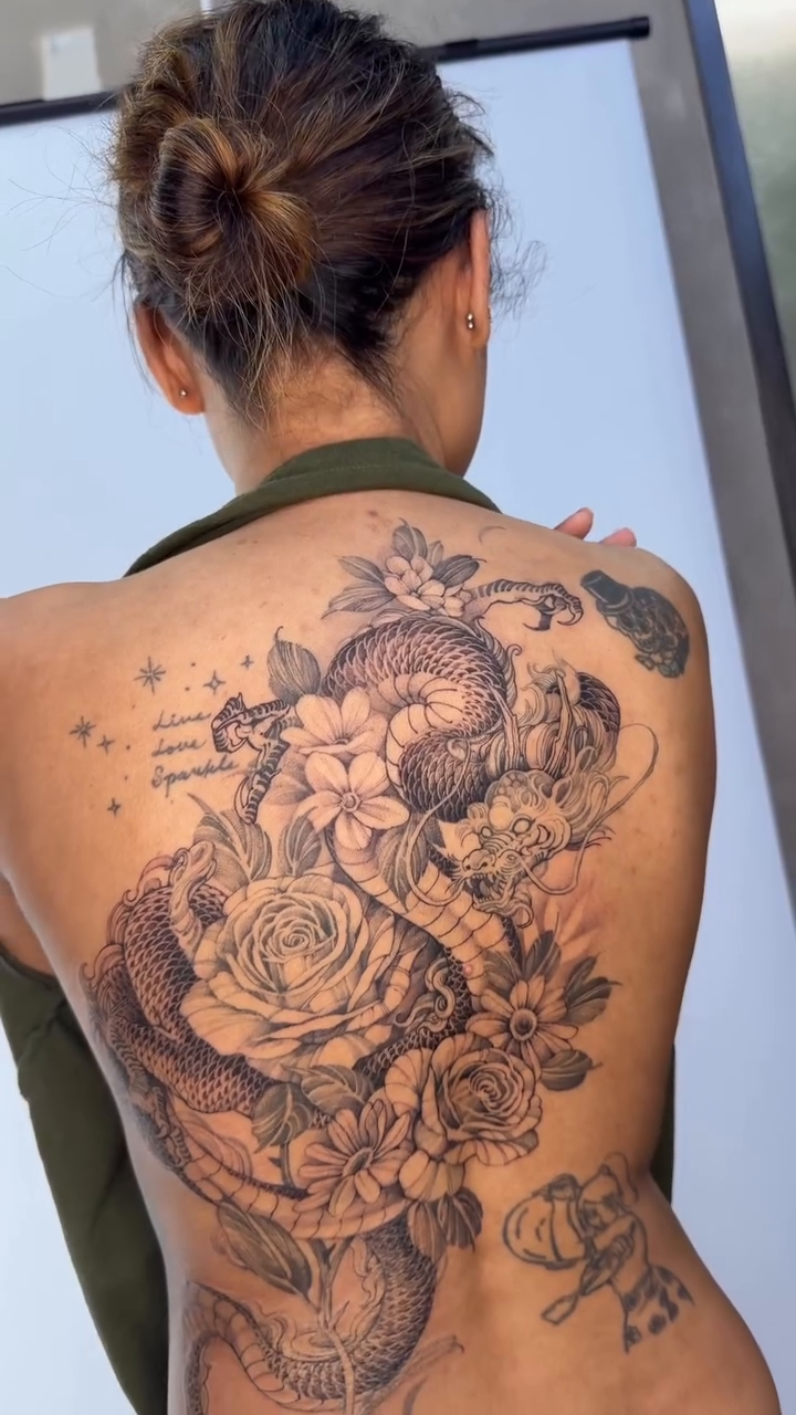 Tattoo by @tattoosbytri — illustrative, black_and_grey