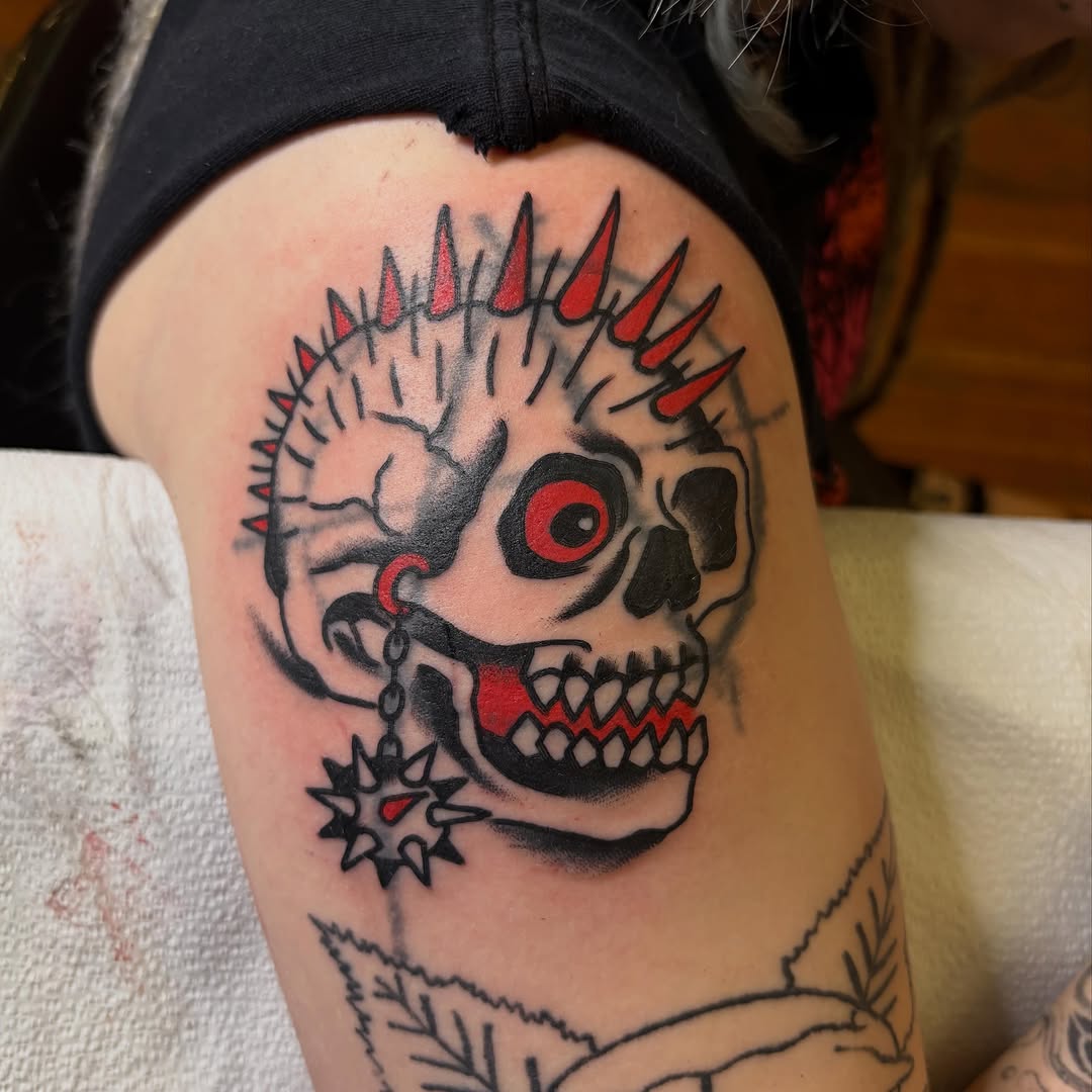 Tattoo by @mishkatraditional — american_traditional, black_and_grey
