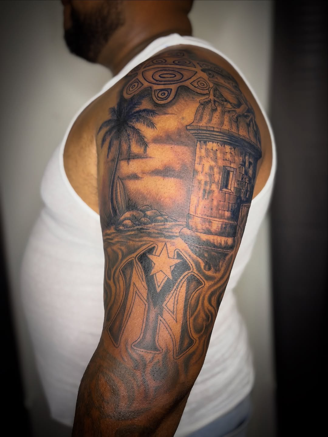 Tattoo by @zhentats2 β black_and_grey, realism