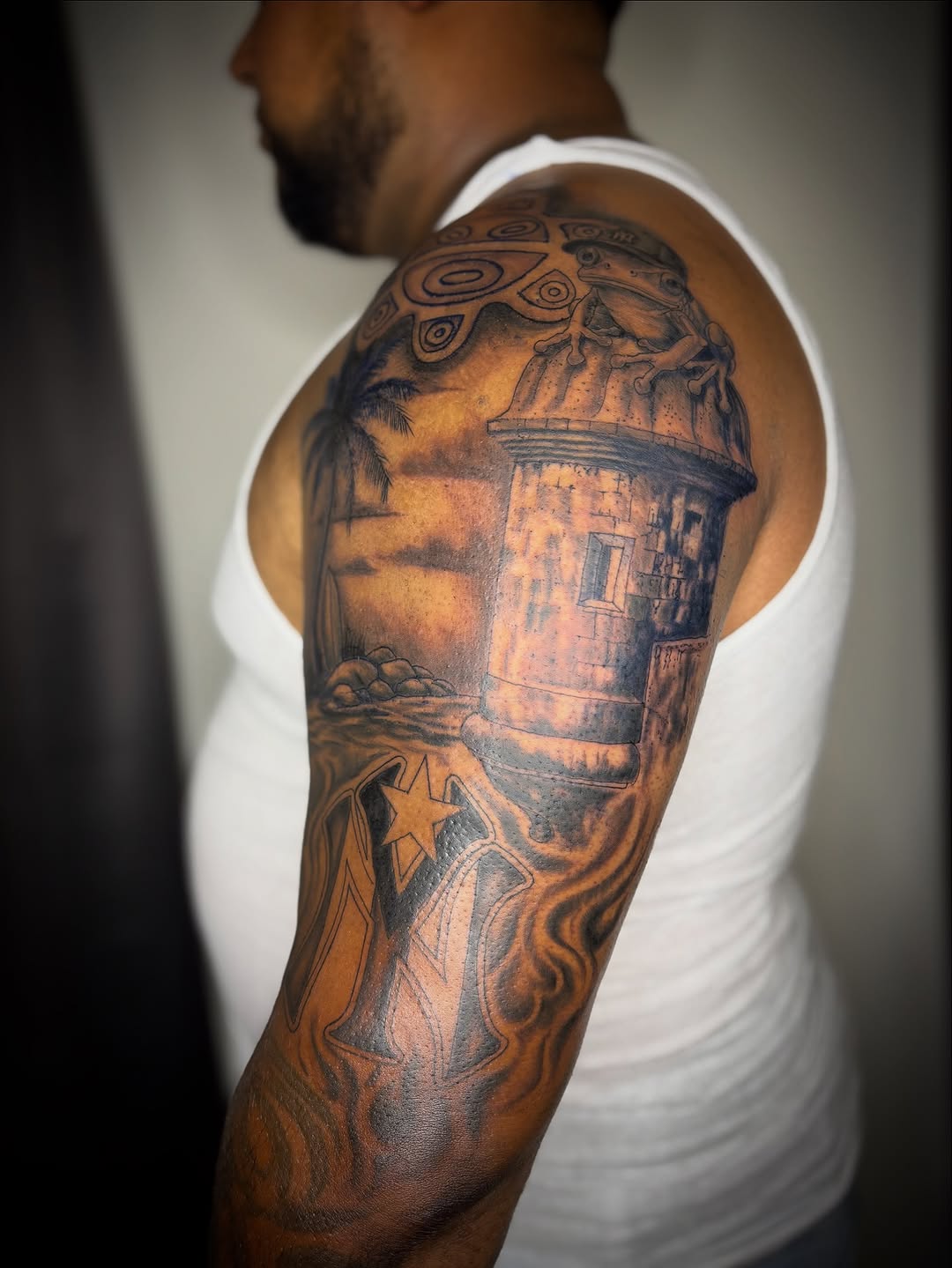 Tattoo by @zhentats2 β realism, black_and_grey