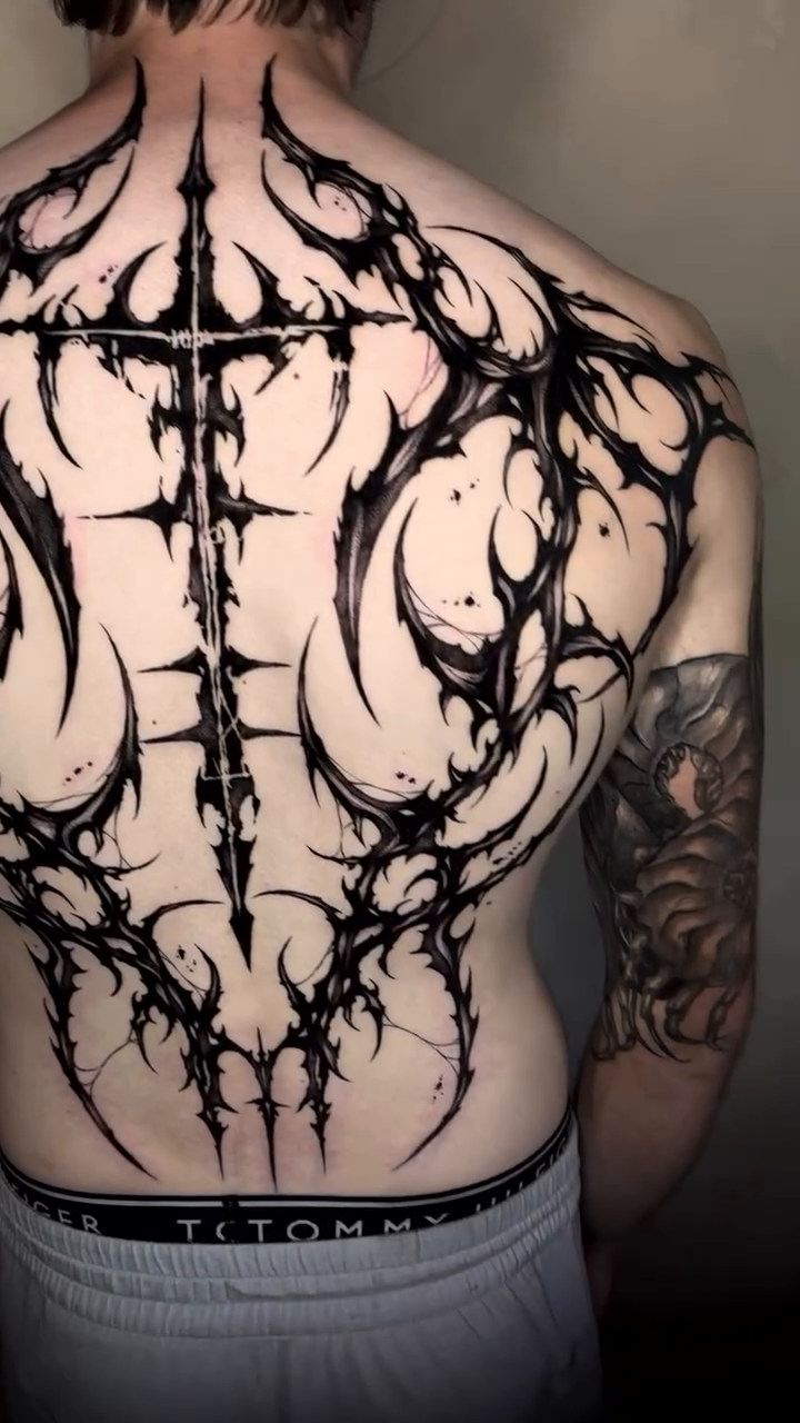 Tattoo by @kim9ang — blackwork, geometric