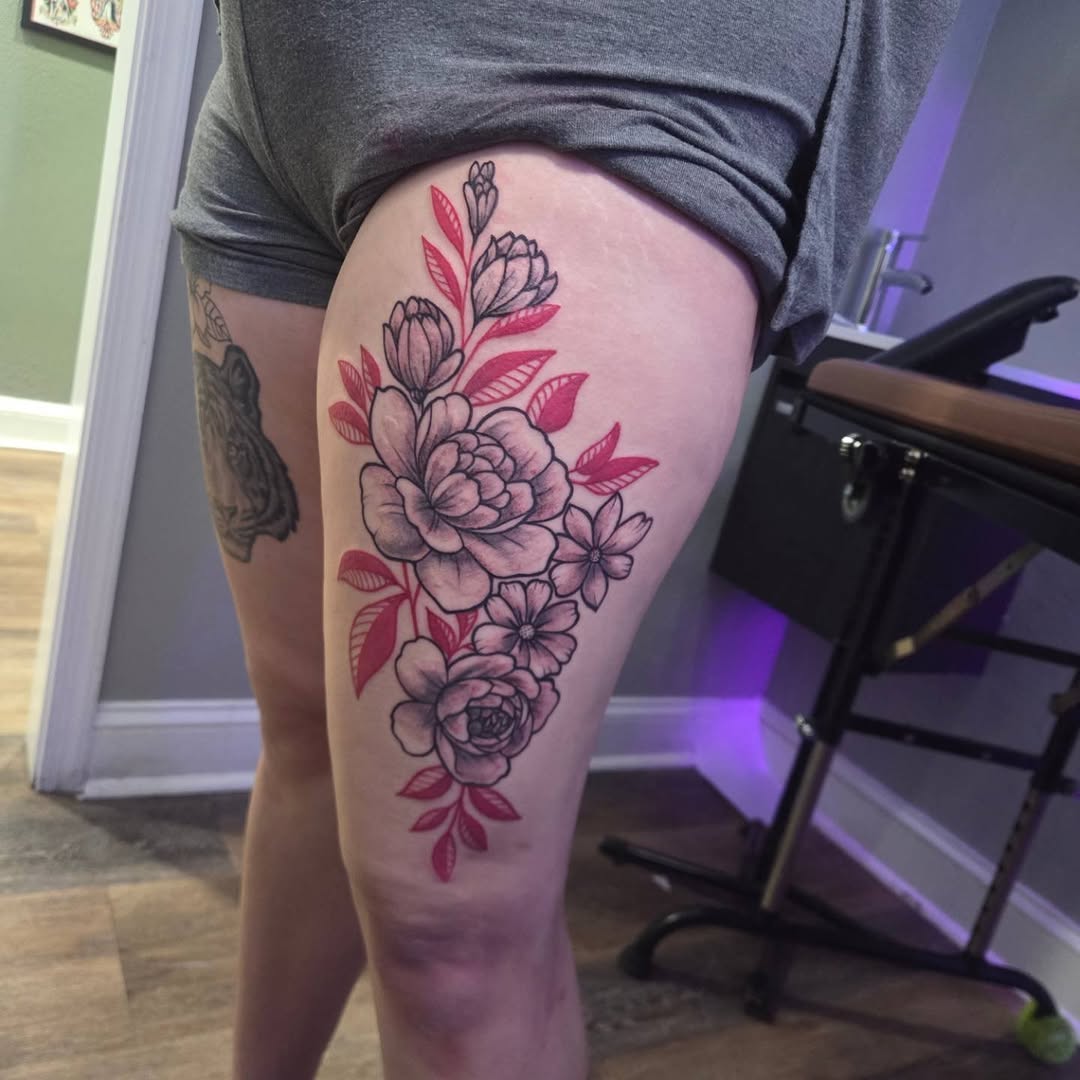 Tattoo by @barryhuffman77 — fine_line, black_and_grey
