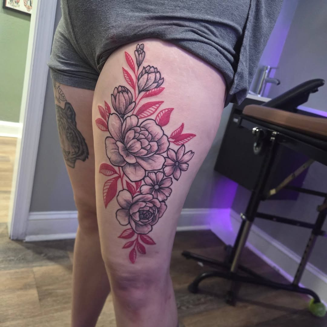 Tattoo by @barryhuffman77 — fine_line, black_and_grey