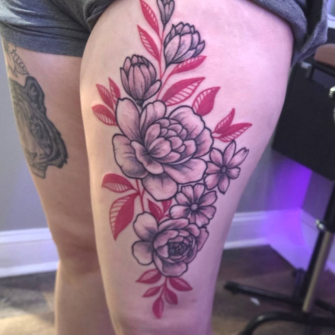 Tattoo by @barryhuffman77 — fine_line, black_and_grey