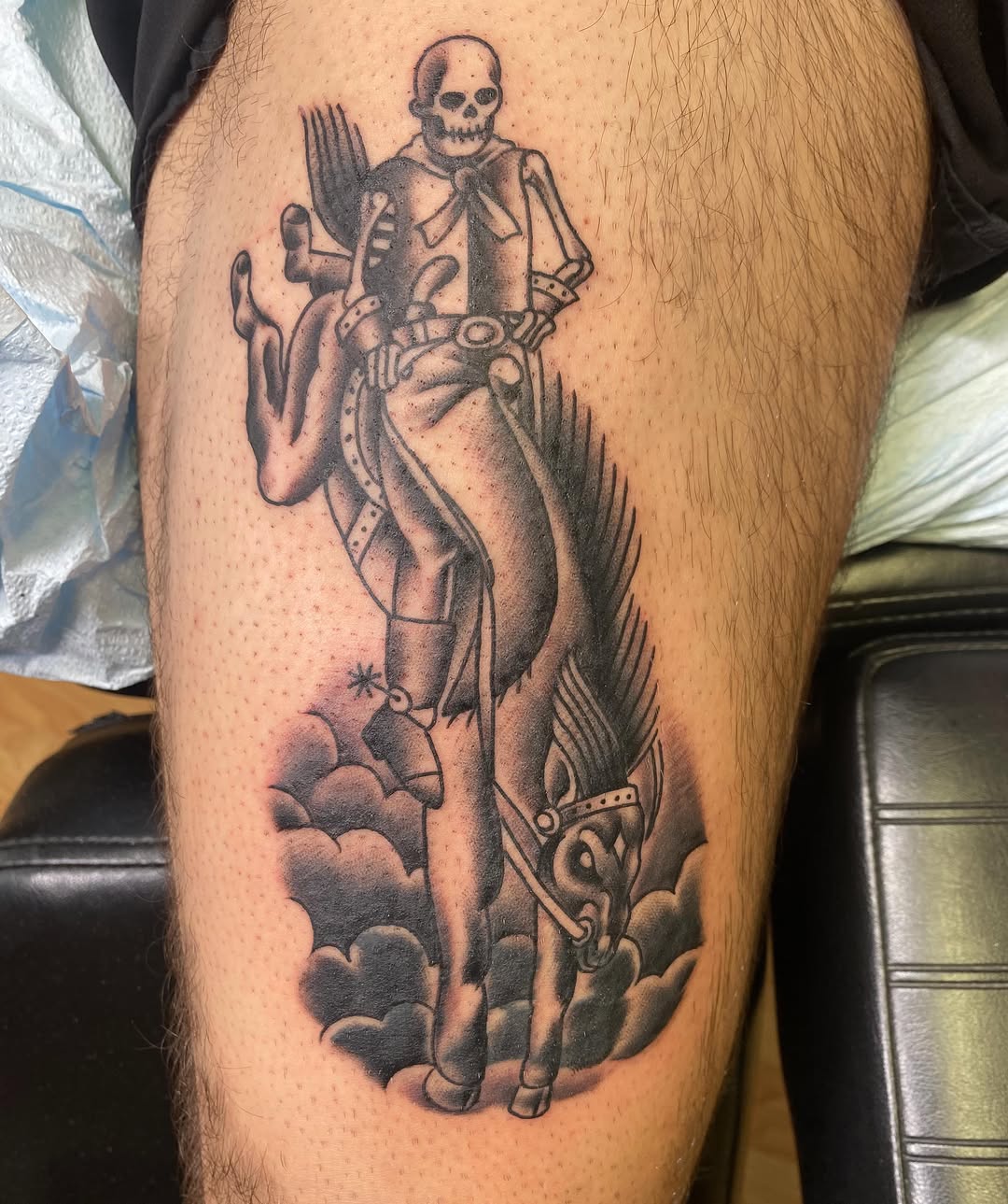 Tattoo by @ink5linger — american_traditional, black_and_grey