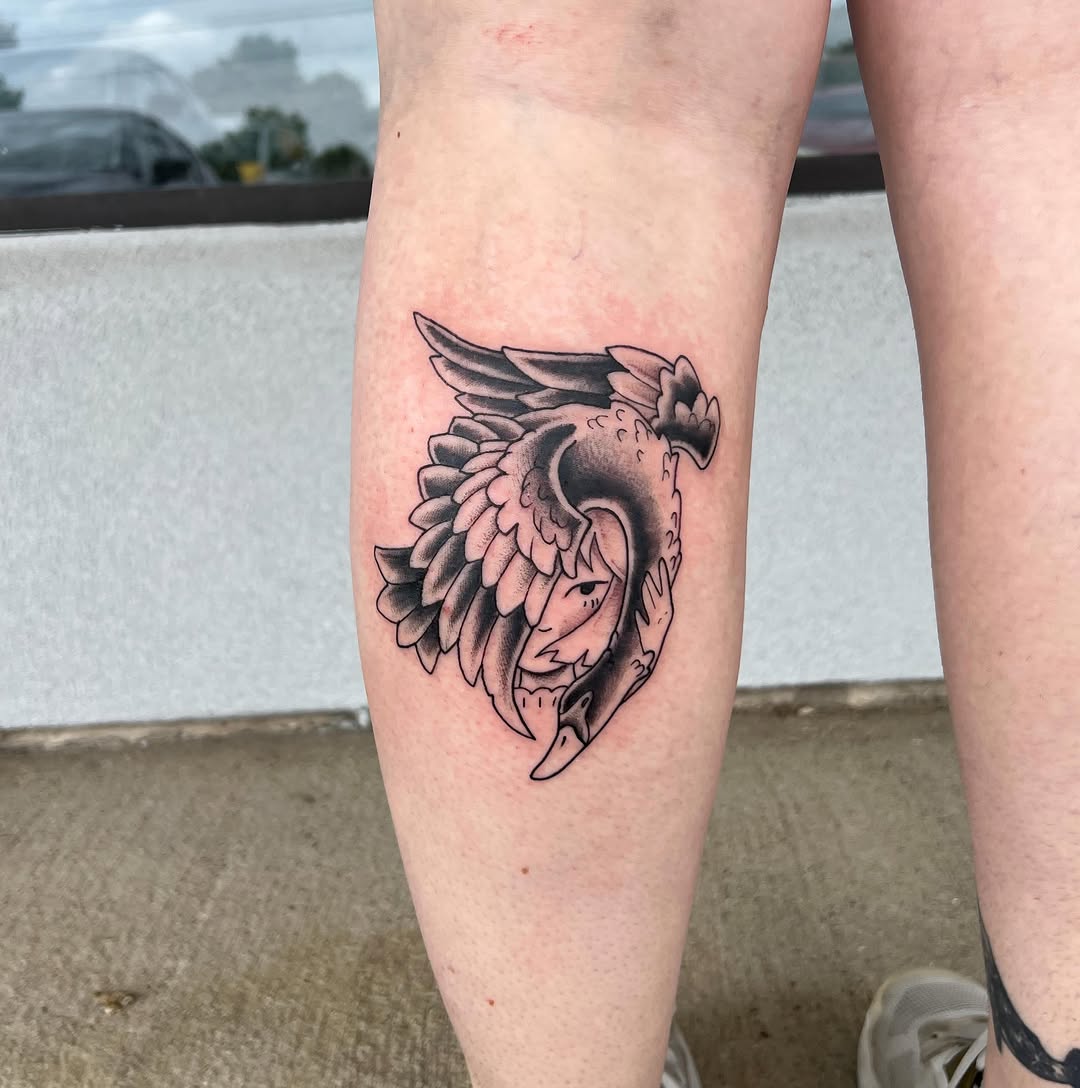 Tattoo by @calliecattats โ illustrative, black_and_grey