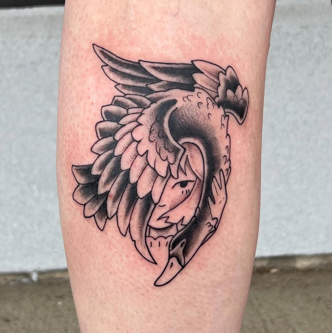 Tattoo by @calliecattats โ illustrative, black_and_grey