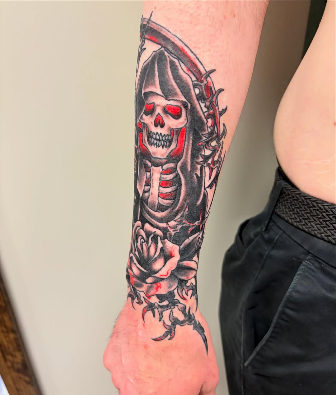 Tattoo by @wwhiterrabbit — black_and_grey