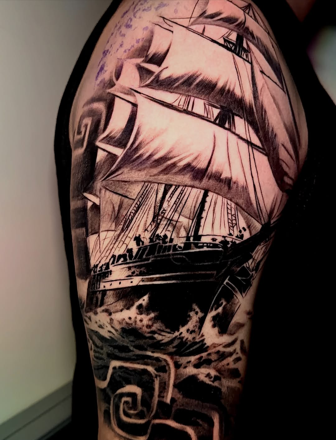 Tattoo by @tat2one β black_and_grey, realism