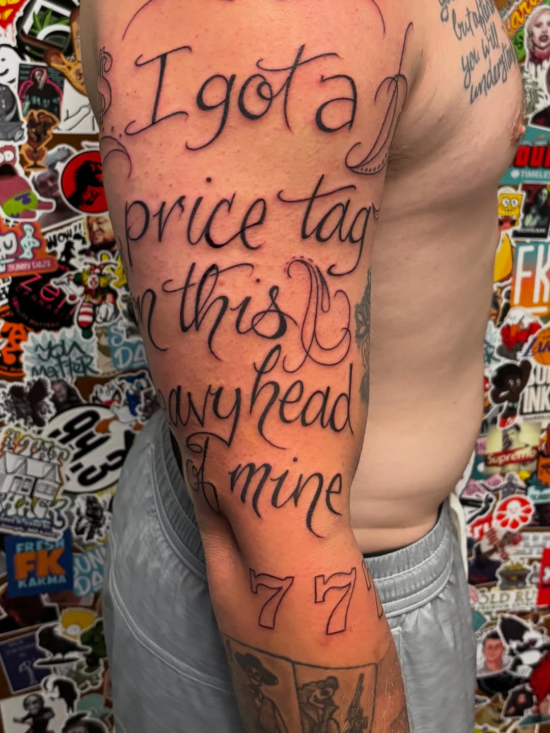 Tattoo by @jeffzuptich — lettering_script, illustrative
