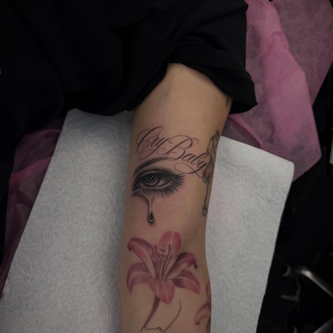 Tattoo by @fuxwithamber β lettering_script, realism
