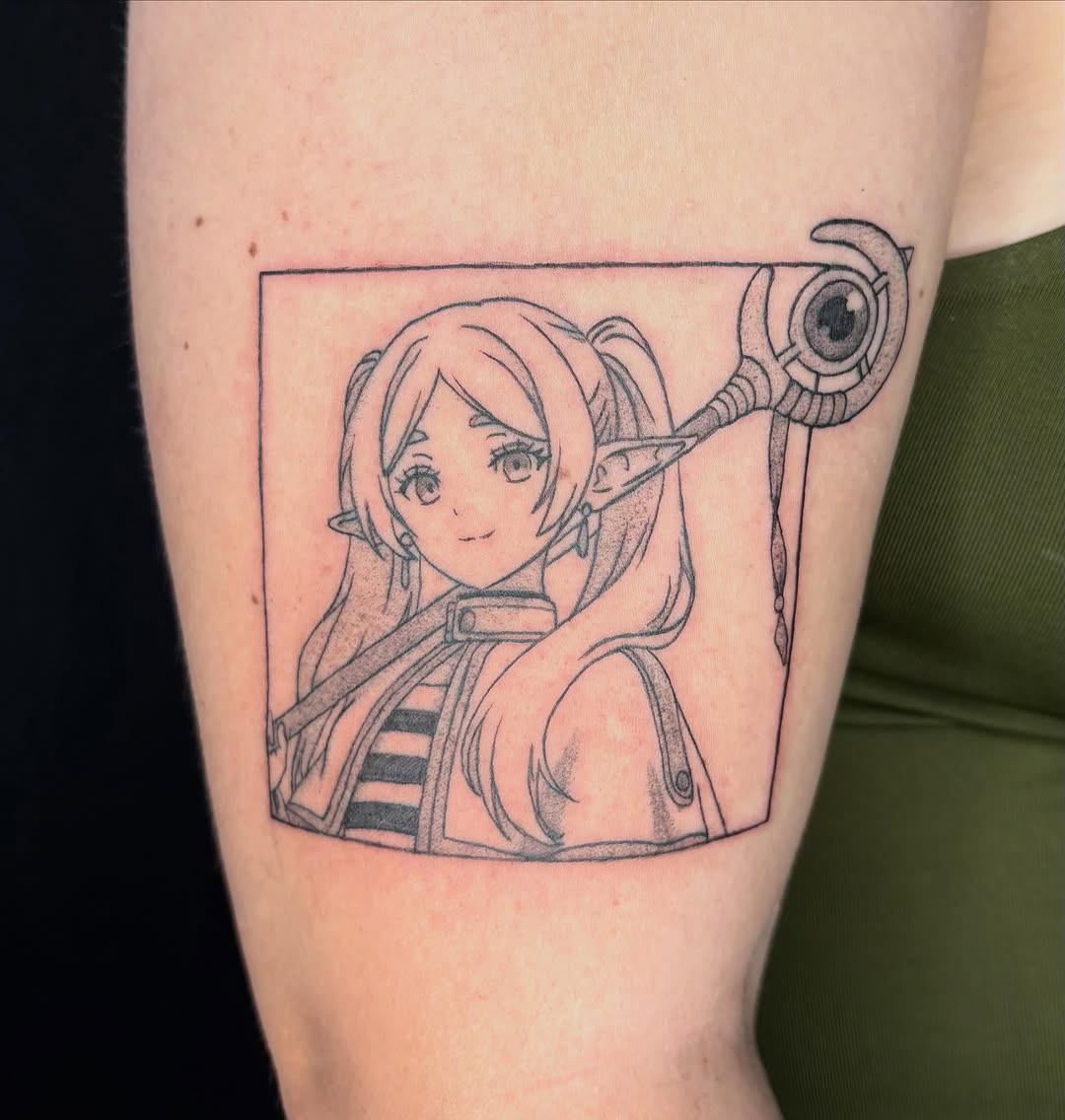 Tattoo by @vivala_goldfish — anime