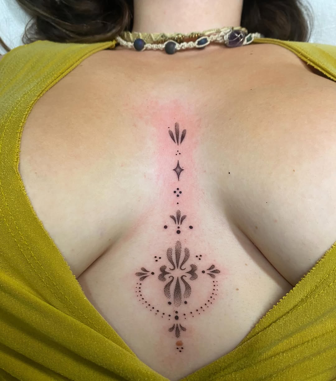 Tattoo by @kamsstudioo β dotwork, ornamental
