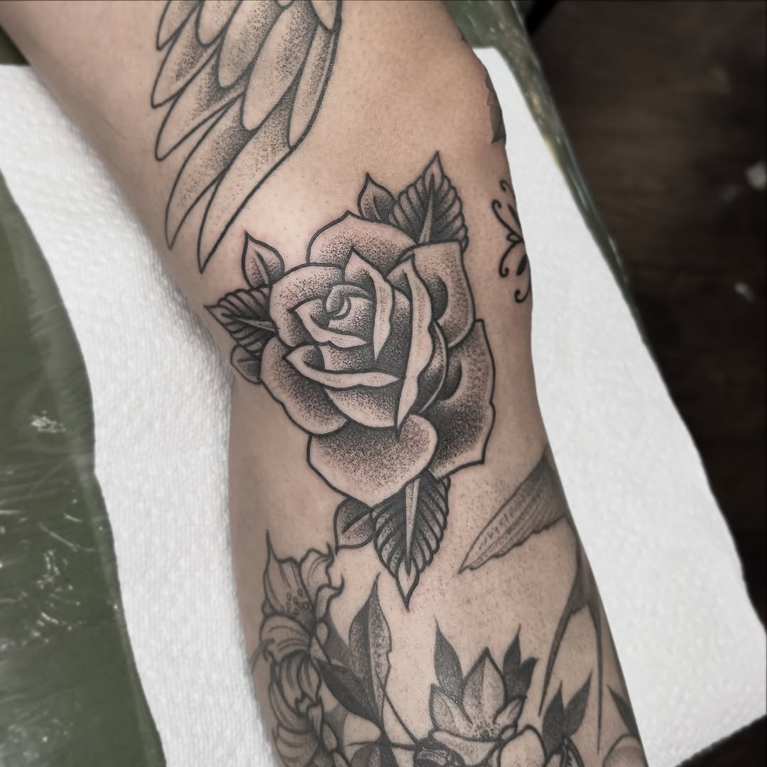 Tattoo by @beejaytattoo — black_and_grey, dotwork