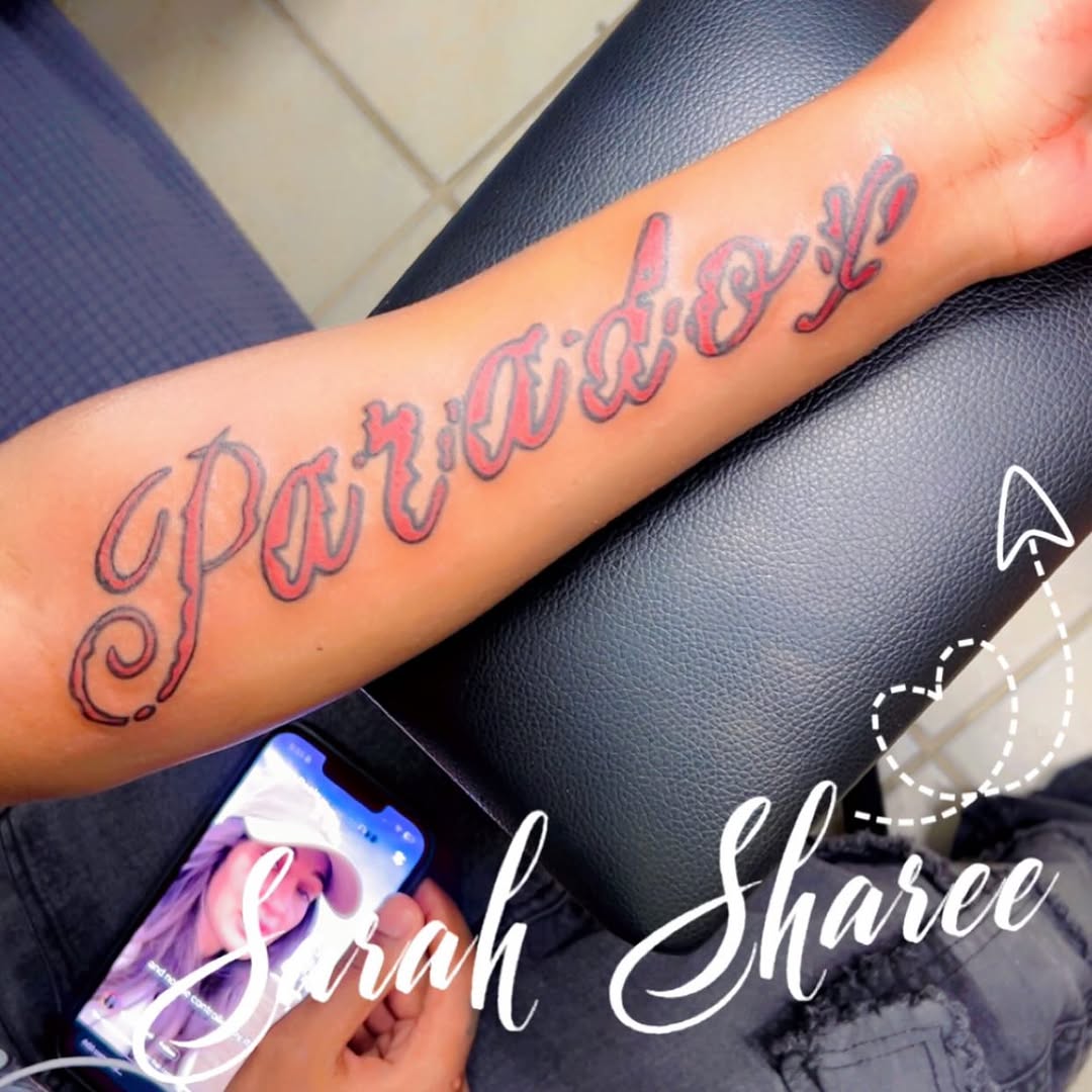Tattoo by @sarahsshop822 — lettering_script