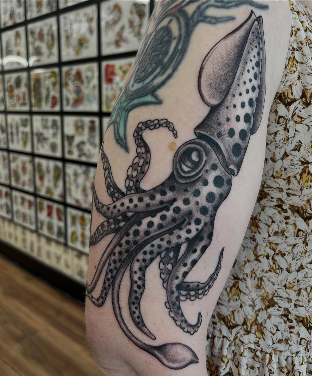 Tattoo by @brianmcfadden — black_and_grey, dotwork