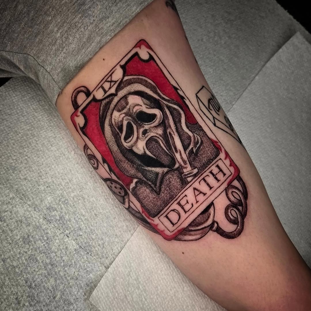 Tattoo by @spookygirl_tattz โ illustrative, black_and_grey