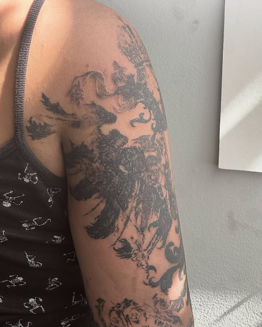 Tattoo by @douohv — blackwork
