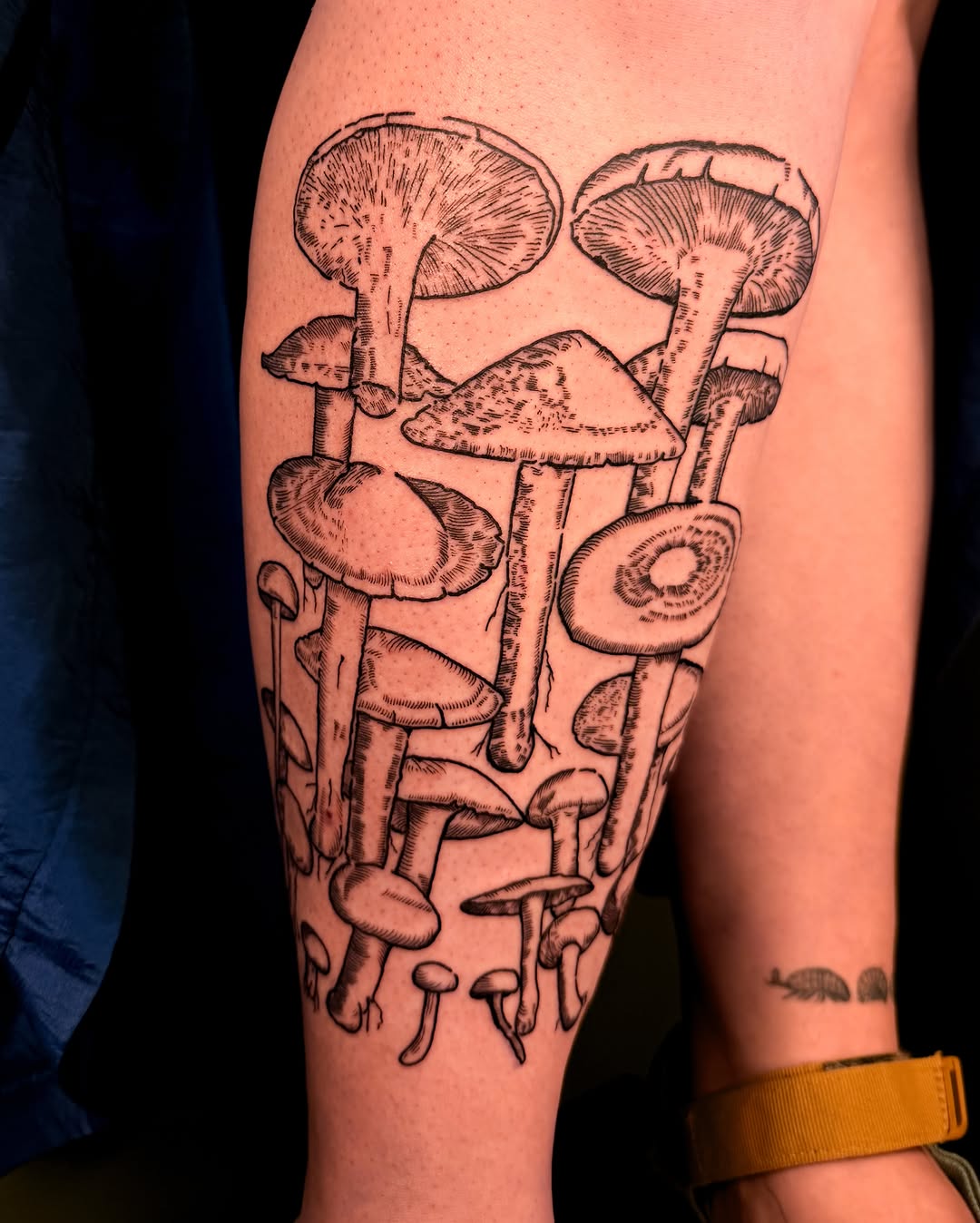 Tattoo by @faunawitchtattoo — illustrative, black_and_grey